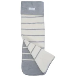 Zaffiro Grijs & Ecru Gestreept 100 X 150 Cm Ledikantdeken 15366 -Babyproducten Winkel 23481 grijsecrustrepenlengte