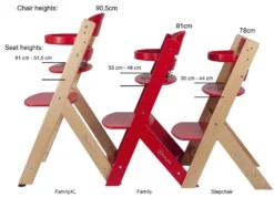 Babygo Family XL White Meegroei Kinderstoel 5804 -Babyproducten Winkel 25473 25471 Difference Height Stepchair Family FamilyXL 4 1 1