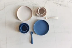 Jollein Nougat Siliconen Dinerset 705-007-00093 -Babyproducten Winkel Jollein Jeans Blue Siliconen Dinerset 705 007 66035 3