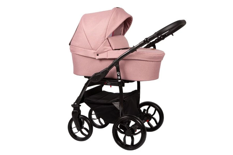 Baby Merc Q9 Black/Pink Kinderwagen Incl. Autostoel Q9/199B - Afbeelding 2