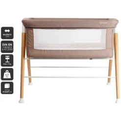 Babygo Goodnight Beige Wieg 4362 17 Babygo Goodnight Beige Wieg 4362 -Babyproducten Winkel babygo goodnight beige wieg aan bed 4362 1