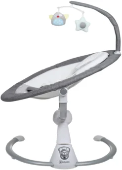 Babygo Homey Set Grey/White Babyschommel En Kinderstoel 19024 -Babyproducten Winkel babygo homey grey swing babyschommel 109 2 5 1 3