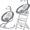 Babygo Homey Set Grey/White Babyschommel En Kinderstoel 19024