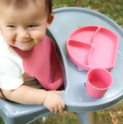 Babyjem Roze Siliconen Bordje 715 -Babyproducten Winkel babyjem roze siliconen bordje 715 5 1