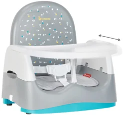 Badabulle Home & Go Grey Booster Stoelverhoger B009011 -Babyproducten Winkel badabulle home go booster grey stoelverhoger b009011 2