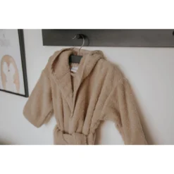 MamaLoes Badstof Zand 1-2jr Badjas ML010306 -Babyproducten Winkel badstof nougat 04 19