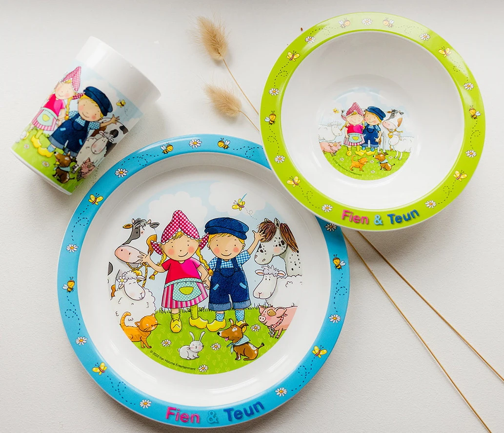 Bambolino Toys Fien En Teun 3-delig Kinderservies 19206 5 Bambolino Toys Fien En Teun 3-delig Kinderservies 19206 - Afbeelding 5