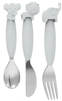 Bo Jungle B-Silicone Grijs Bestek Set B500660
