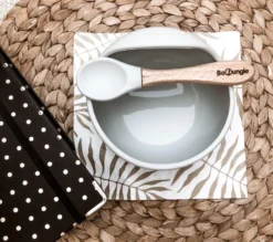 Bo Jungle B-Suction Bowl Grijs Kommetje Met Lepel B500600 -Babyproducten Winkel bo jungle b suction bowl grijs kommetje met lepel b500600 10