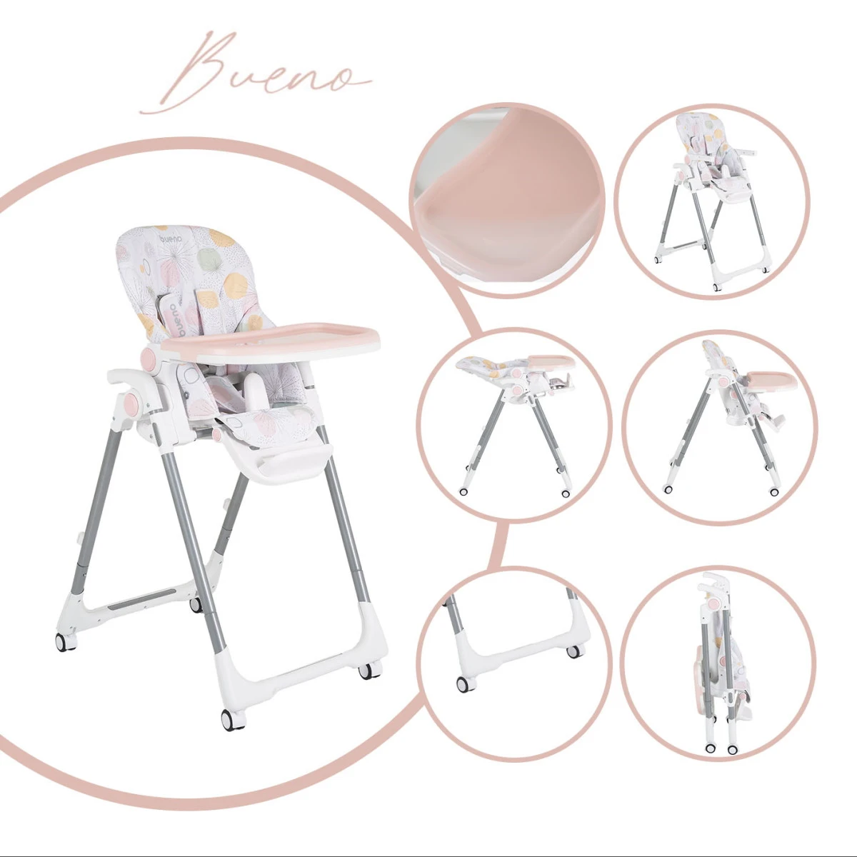 Cangaroo Bueno Roze Kinderstoel 109978 13 Cangaroo Bueno Roze Kinderstoel 109978 - Afbeelding 13