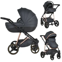 Cangaroo Florence Black 3-in-1 Kinderwagen Incl. Autostoel 109997