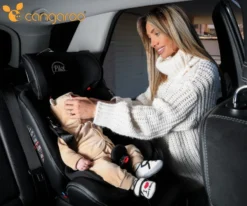 Cangaroo Pilot Black Leather SPS Isofix 360° 0-36 Kg Autostoel Met Zonnekap -Babyproducten Winkel cangaroo pilot isofix 360 autostoel 0 36 kg 5