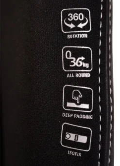 Cangaroo Pilot Light Grey Leather SPS Isofix 360° 0-36 Kg Autostoel Met Zonnekap -Babyproducten Winkel cangaroo pilot light grey leather sps isofix 360 0 36 kg autostoel met zonnekap 16