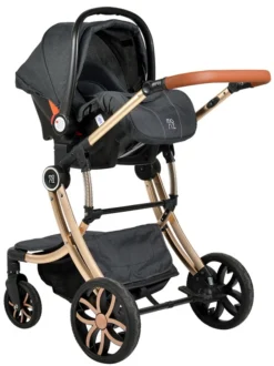 Cangaroo Polly Black 3-in-1 Combi Kinderwagen Incl. Autostoel -Babyproducten Winkel cangaroo polly black 3 in 1 combi kinderwagen incl. autostoel 4