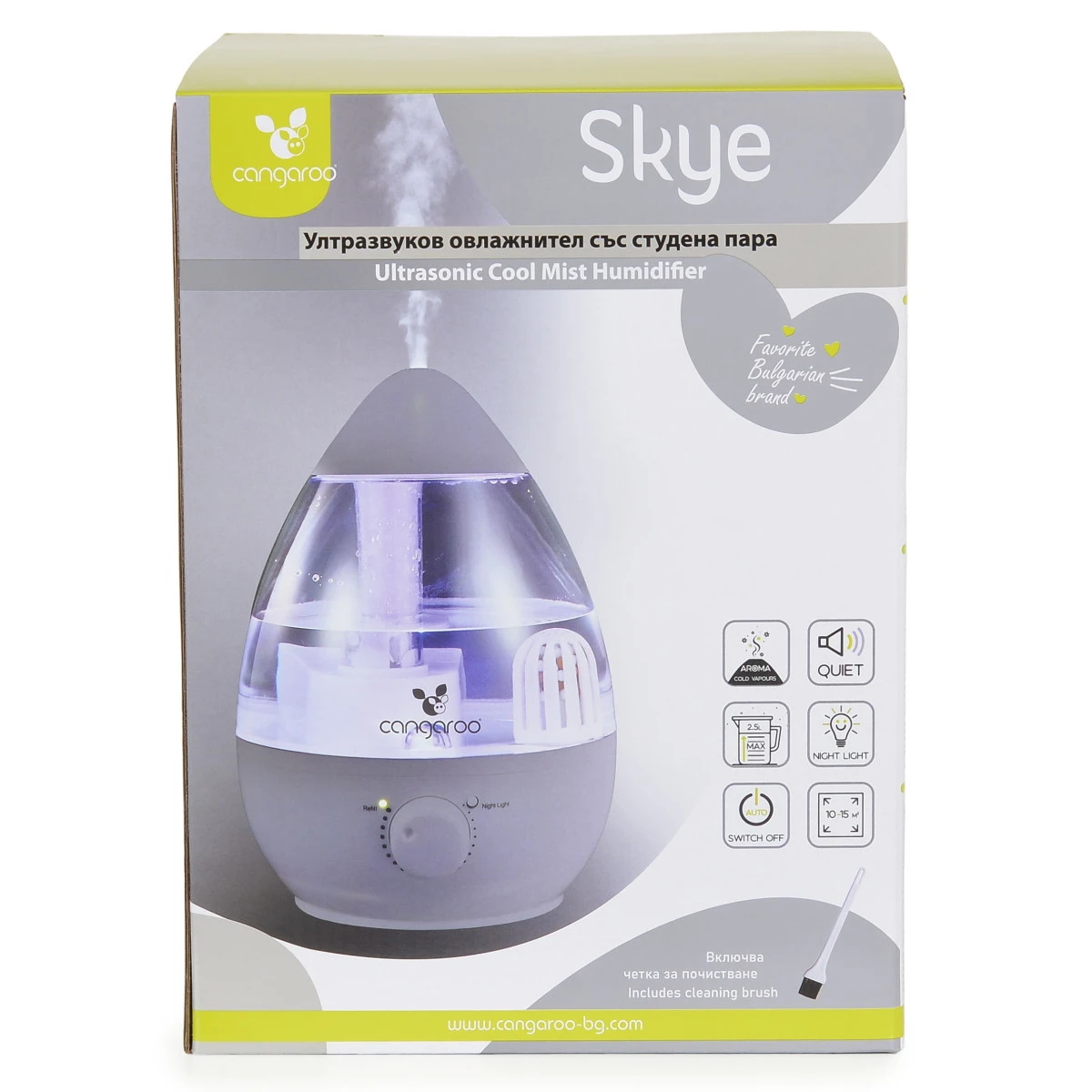 Cangaroo Skye Nature Ultrasonic Cool Mist Luchtbevochtiger 109590 4 Cangaroo Skye Nature Ultrasonic Cool Mist Luchtbevochtiger 109590 - Afbeelding 4