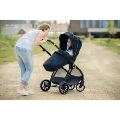 Ding Fenix Black/Black 3-in-1 Combi Kinderwagen Incl. Autostoel -Babyproducten Winkel ding fenix black kinderwagen 4 1