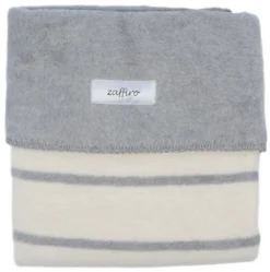 Zaffiro Grijs & Ecru Gestreept 75 X 100 Cm Wiegdeken 15083 -Babyproducten Winkel grijsecrustrependeken 4