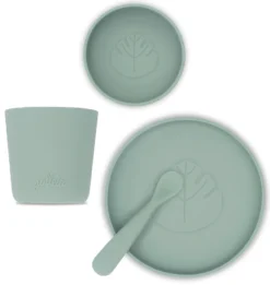 Jollein Ash Green Siliconen Dinerset 705-007-00095 -Babyproducten Winkel jollein ash green siliconen dinerset 705 007 00095 2