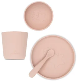 Jollein Pale Pink Siliconen Dinerset 705-007-00090 -Babyproducten Winkel jollein pale pink siliconen dinerset 705 007 00090 2