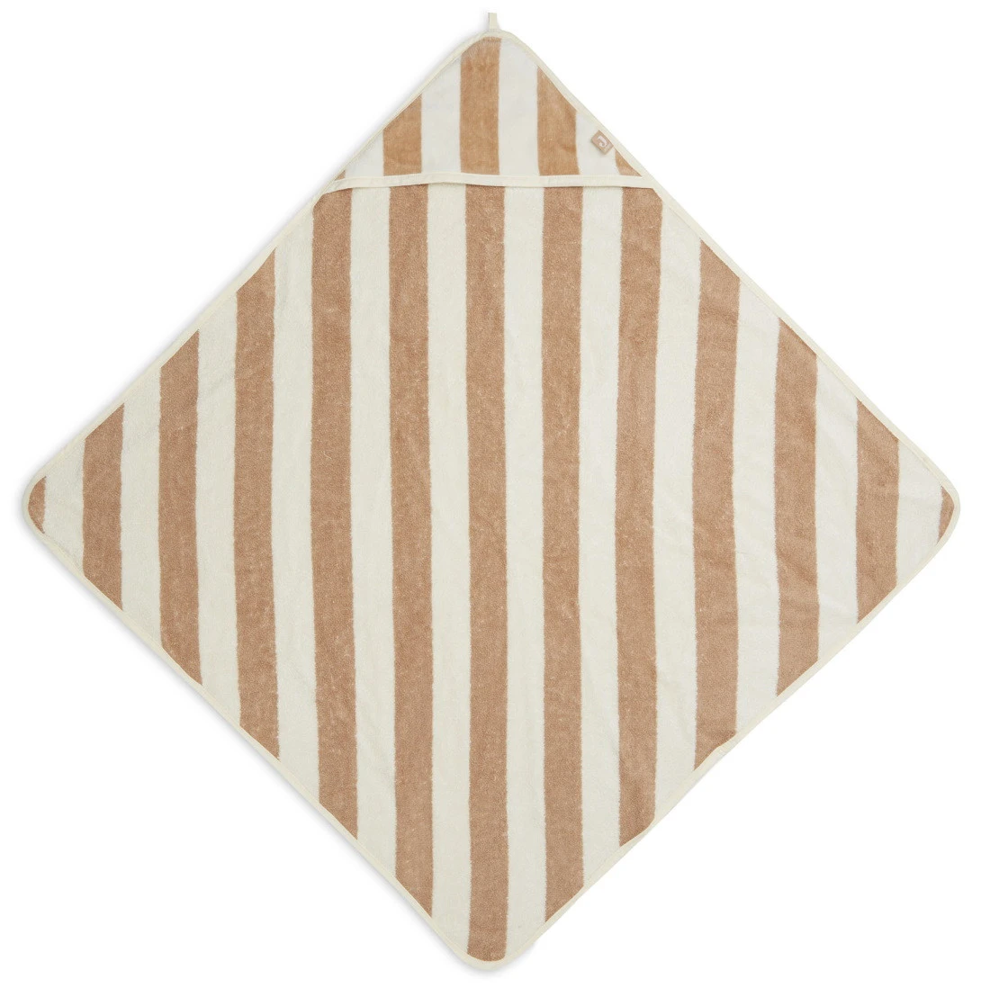 Jollein Terry Stripe Biscuit 75 X 75 Cm Badcape 534-514-67000 - Afbeelding 2