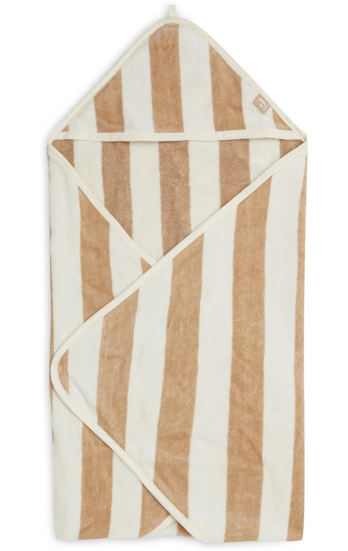 Jollein Terry Stripe Biscuit 75 X 75 Cm Badcape 534-514-67000 - Afbeelding 3