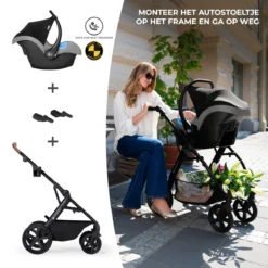 Kinderkraft A-Tour Dark Grey 3-in-1 Kinderwagen Incl. Autostoel KSATOU00DGR3000 -Babyproducten Winkel kinderkraft a tour dark grey 3 in 1 kinderwagen incl. autostoel ksatou00dgr3000 9