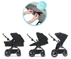 Kinderkraft B-Tour Deep Black 3-in-1 Combi Kinderwagen Incl. Autostoel KSBTOU00BLK3000 -Babyproducten Winkel kinderkraft b tour 3 in 1 deep black wandelwagen ksbtou00blk3000 11