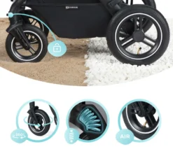 Kinderkraft B-Tour Deep Black 3-in-1 Combi Kinderwagen Incl. Autostoel KSBTOU00BLK3000 -Babyproducten Winkel kinderkraft b tour 3 in 1 deep black wandelwagen ksbtou00blk3000 14