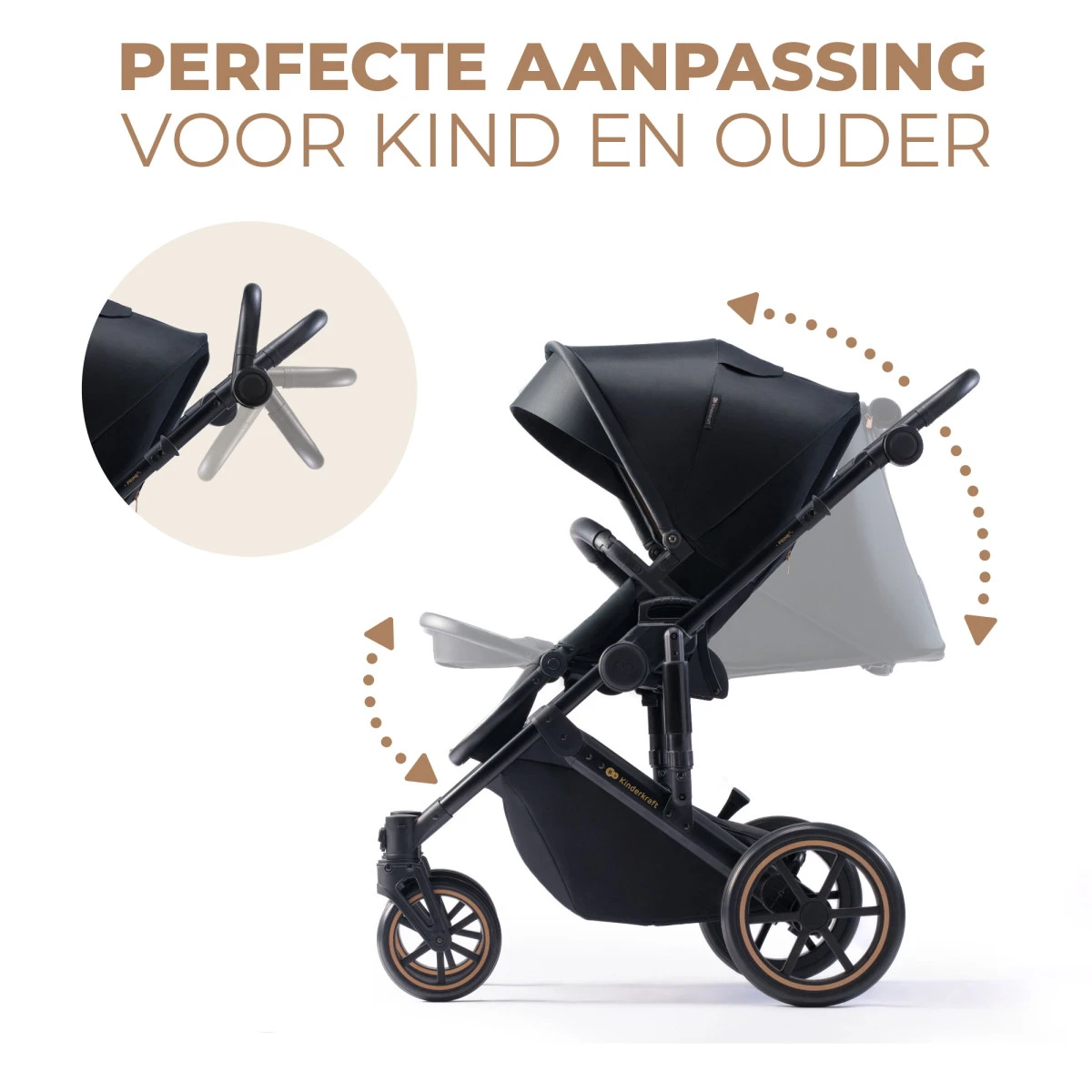 Kinderkraft Prime 2 Venezian Black 3-in-1 Kinderwagen Incl. Autostoel KSPRIM02BLK3000 7 Kinderkraft Prime 2 Venezian Black 3-in-1 Kinderwagen Incl. Autostoel KSPRIM02BLK3000 - Afbeelding 7