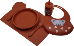Tryco Dark Rust Siliconen Bord TR-392821 -Babyproducten Winkel koala dark rust silicone collection 02 3