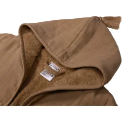 Label Label Toffee Brown Badstof/Hydrofiel Badjas LLTT-934680 -Babyproducten Winkel lltt 934680 bath robe toffee brown 05