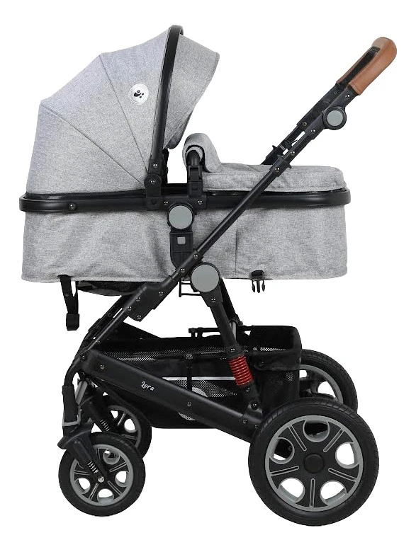Lorelli Lora Cool Grey Elephants 3-in-1 Combi Kinderwagen Incl. Autostoel 1002128-2123D 3 Lorelli Lora Cool Grey Elephants 3-in-1 Combi Kinderwagen Incl. Autostoel 1002128-2123D - Afbeelding 3