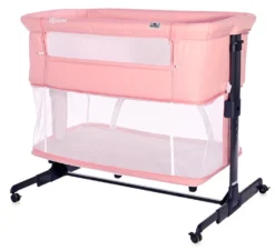 Lorelli Milano Pink 2-in-1 Wieg Aan Bed 1008044-0001 -Babyproducten Winkel lorelli milano pink 2 in 1 wieg aan bed 1008044 0001 3