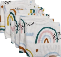 Blush & Blossom Rainbow Hydrofiel Starterset TR-BB4050 8 Blush & Blossom Rainbow Hydrofiel Starterset TR-BB4050 -Babyproducten Winkel mamaloes blush blossom muslin baby starter pack rainbow 02