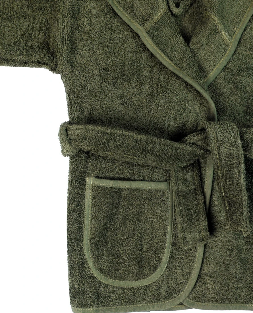 MamaLoes Badstof Groen 1-2jr Badjas ML010308 6 MamaLoes Badstof Groen 1-2jr Badjas ML010308 - Afbeelding 6