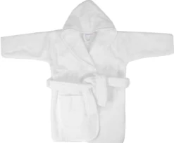 MamaLoes Badstof White 0-1jr Badjas ML5088 -Babyproducten Winkel mamaloes badstof white 0 1jr badjas ml5088 01 1