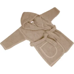 MamaLoes Badstof Zand 1-2jr Badjas ML010306 -Babyproducten Winkel mamaloes badstof zand badjas 4 1