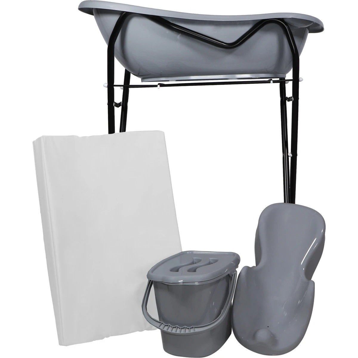 MamaLoes Grijs Badset Incl. Zwarte Badstandaard 1 MamaLoes Grijs Badset Incl. Zwarte Badstandaard