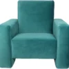 Ding Jamie Velvet Petrol Kinderfauteuil DI-34205