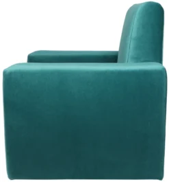 Ding Jamie Velvet Petrol Kinderfauteuil DI-34205 -Babyproducten Winkel mamaloes kinderfauteuil velvet turquoise 02k