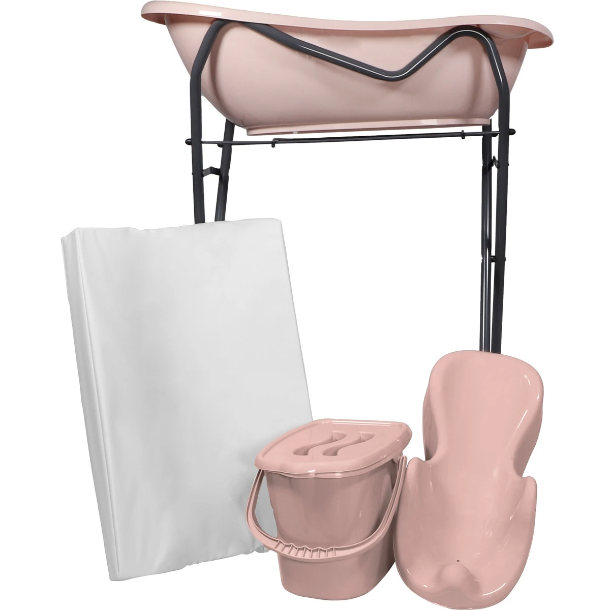 MamaLoes Licht Roze Badset Incl. Graphite Badstandaard 1 MamaLoes Licht Roze Badset Incl. Graphite Badstandaard