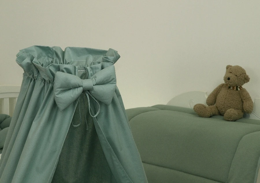 MamaLoes Pure Stonegreen Deluxe Wit Baby Wiegje 80635 4 MamaLoes Pure Stonegreen Deluxe Wit Baby Wiegje 80635 - Afbeelding 4