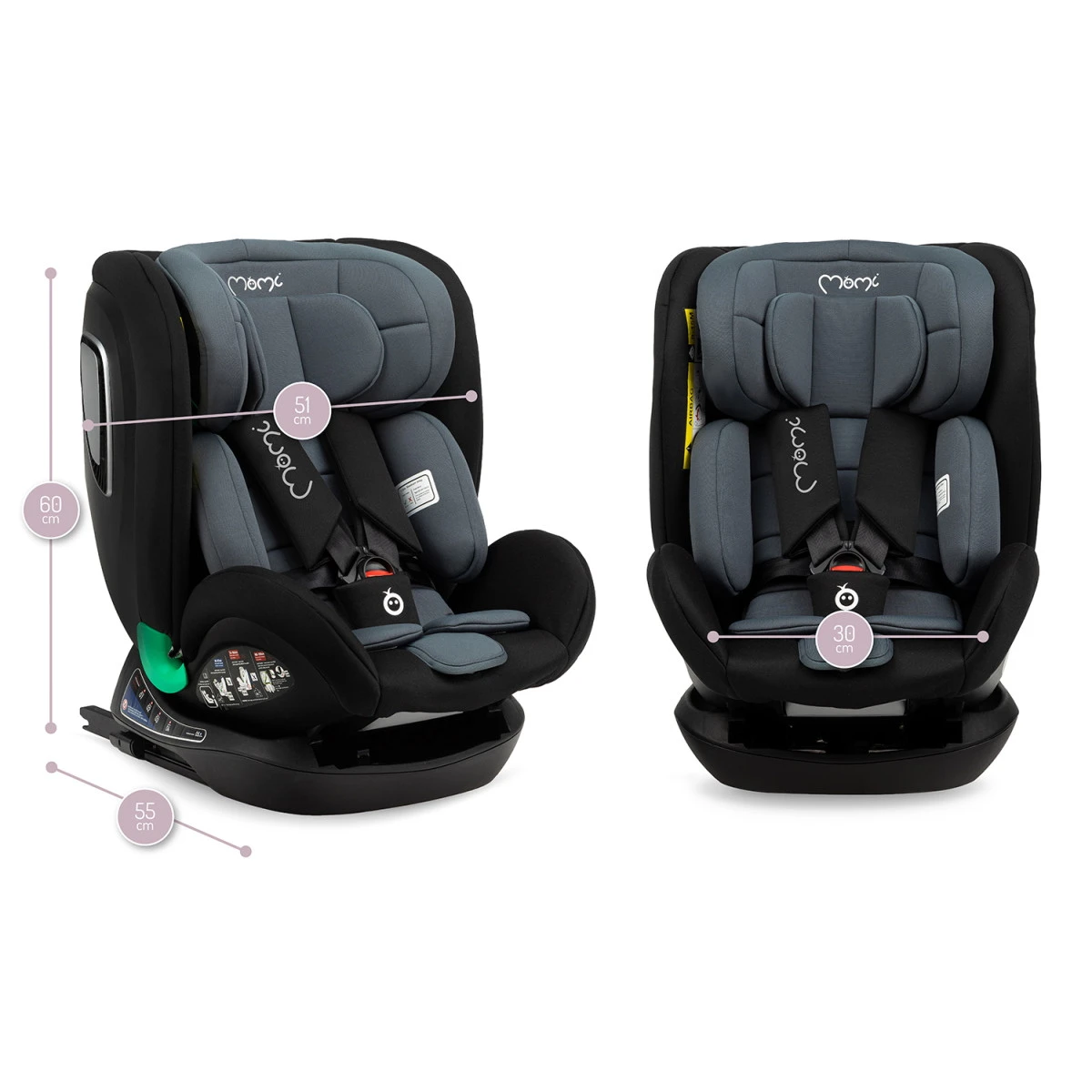 Momi Urso Black 40-150 Cm I-Size Autostoel FOSA00022 - Afbeelding 15