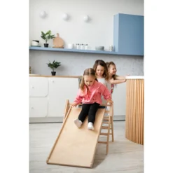 Luna Toys Naturel Houten Klimrek Met Glijbaan LU-36950 20 Luna Toys Naturel Houten Klimrek Met Glijbaan LU-36950 -Babyproducten Winkel natural 1