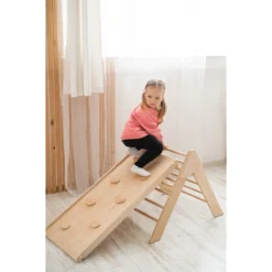 Luna Toys Naturel Houten Klimrek Met Glijbaan LU-36950 17 Luna Toys Naturel Houten Klimrek Met Glijbaan LU-36950 -Babyproducten Winkel natural 3