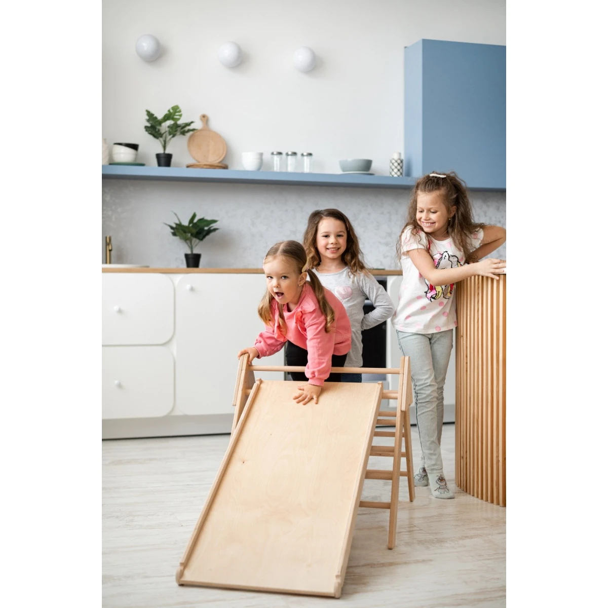 Luna Toys Naturel Houten Klimrek Met Glijbaan LU-36950 8 Luna Toys Naturel Houten Klimrek Met Glijbaan LU-36950 - Afbeelding 8
