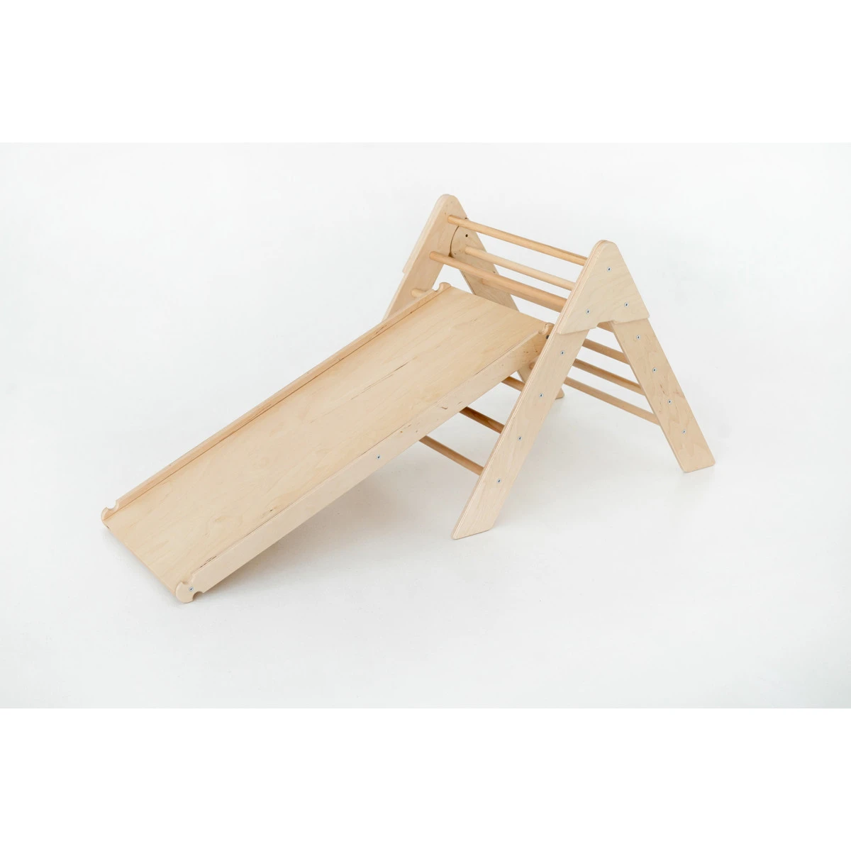 Luna Toys Naturel Houten Klimrek Met Glijbaan LU-36950 2 Luna Toys Naturel Houten Klimrek Met Glijbaan LU-36950 - Afbeelding 2