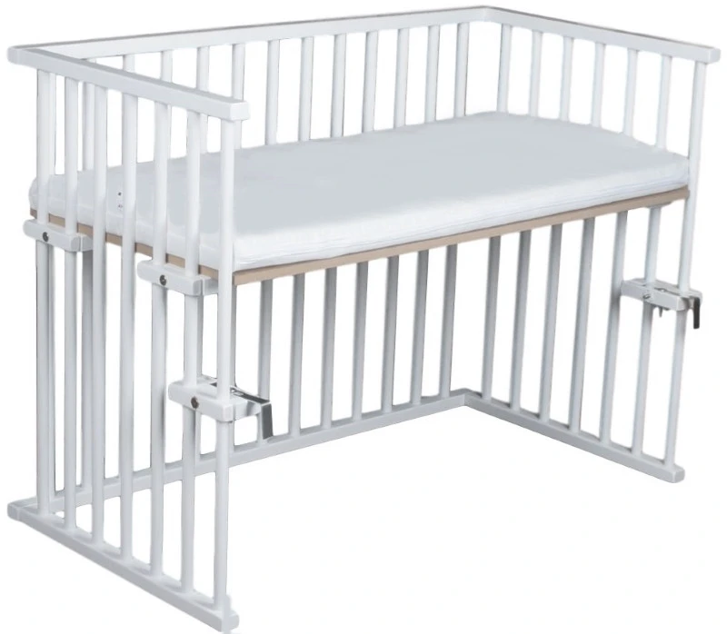 Amal II Piccolo Wit Babywieg Aan Bed Incl. Matras 1 Amal II Piccolo Wit Babywieg Aan Bed Incl. Matras