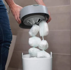 Tommee Tippee Twist & Click Gentle Pink Luieremmer 85100202 (eco) -Babyproducten Winkel tommee tippee twist click