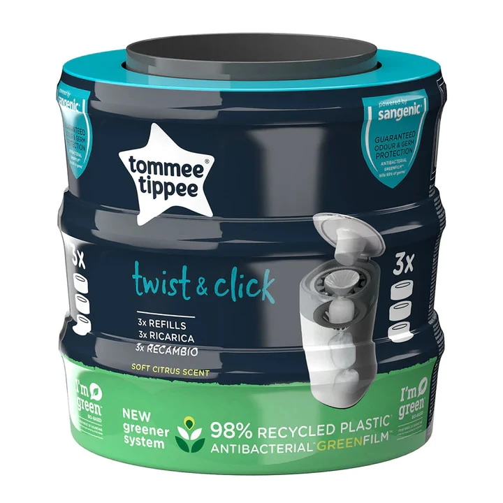 Tommee Tippee Twist & Click Navulcassettes 3-pack 85100702 (eco) 1 Tommee Tippee Twist & Click Navulcassettes 3-pack 85100702 (eco)